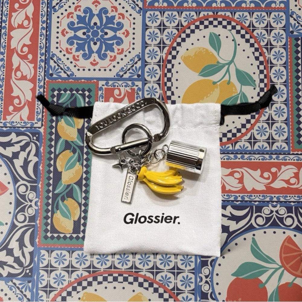 Glossier Banana Pudding Keychain New With Tags